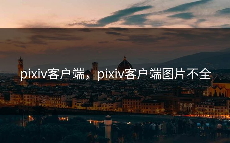 pixiv客户端，pixiv客户端图片不全