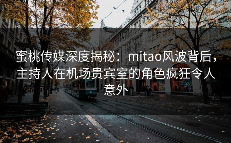 蜜桃传媒深度揭秘：mitao风波背后，主持人在机场贵宾室的角色疯狂令人意外